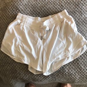 White lulu lemon shorts size 8